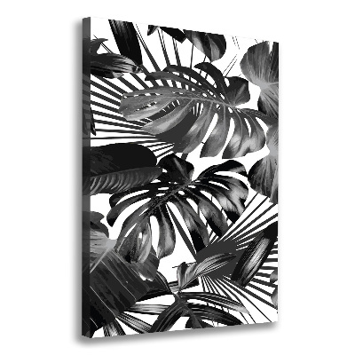 Wall art canvas large Tropical leaves