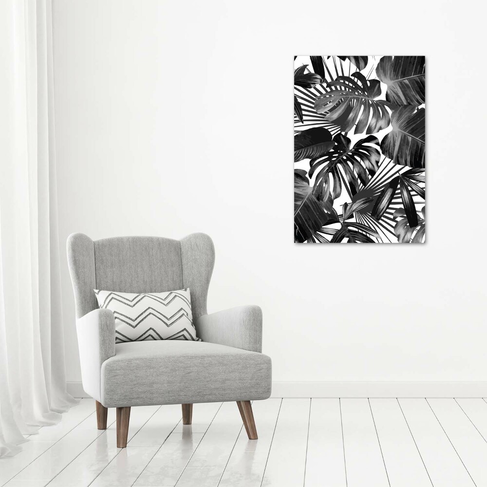 Wall art canvas large Tropical leaves