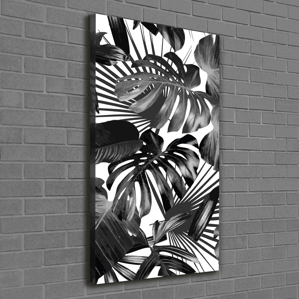 Wall art canvas large Tropical leaves