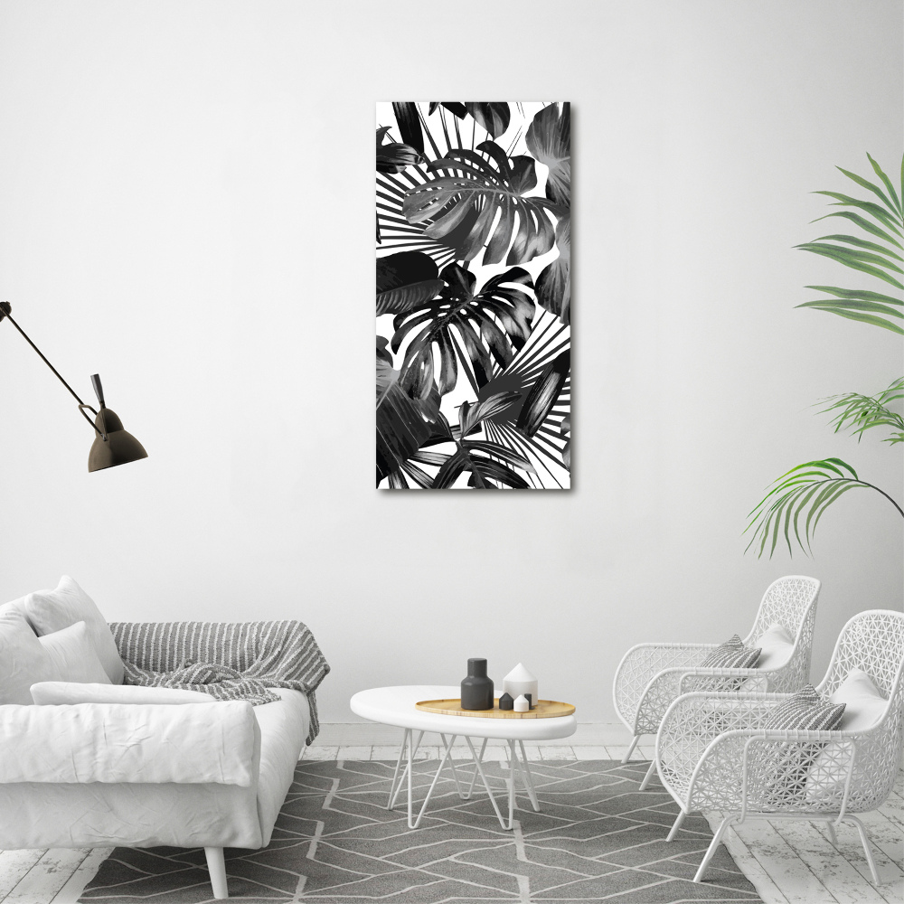 Wall art canvas large Tropical leaves