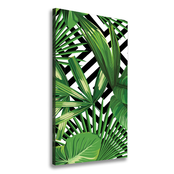 Wall art canvas large Tropical leaves