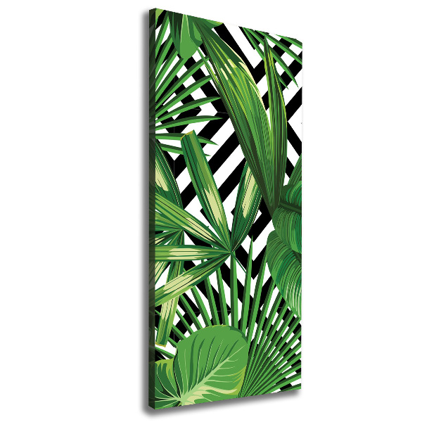 Wall art canvas large Tropical leaves