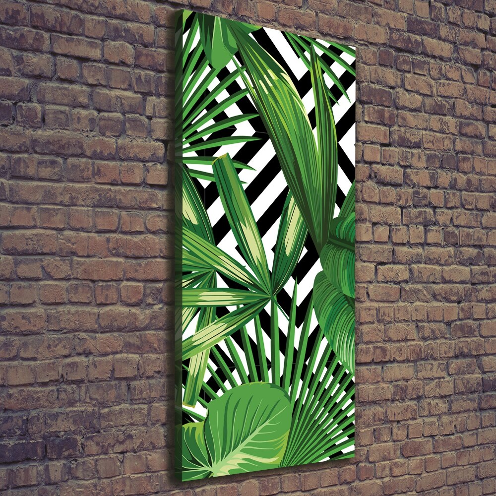 Wall art canvas large Tropical leaves