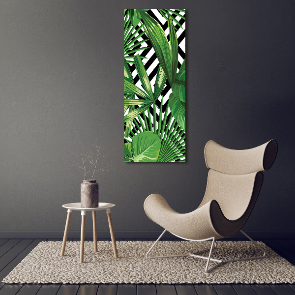 Wall art canvas large Tropical leaves