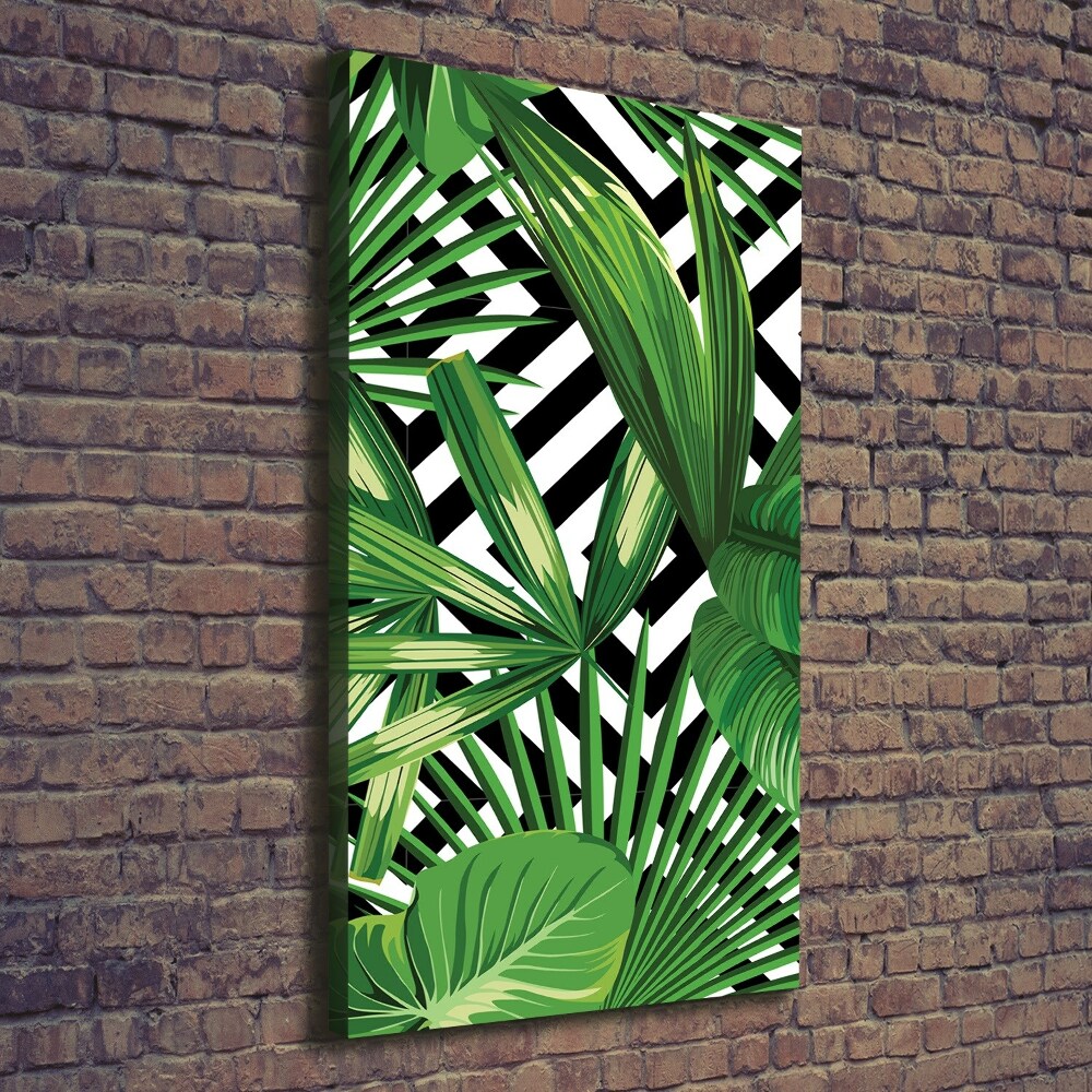 Wall art canvas large Tropical leaves