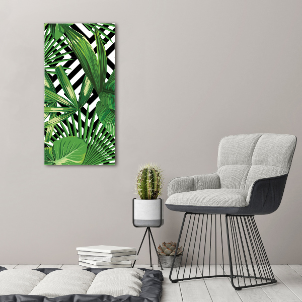 Wall art canvas large Tropical leaves