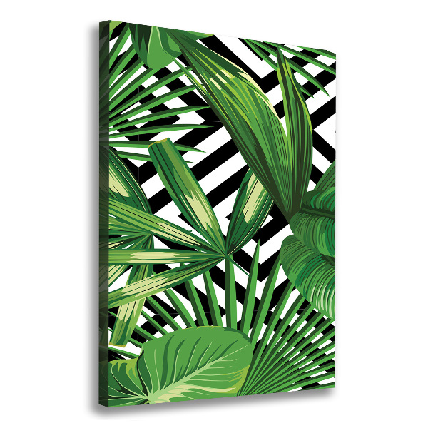 Wall art canvas large Tropical leaves