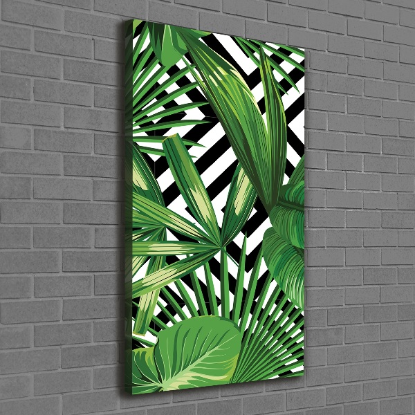 Wall art canvas large Tropical leaves