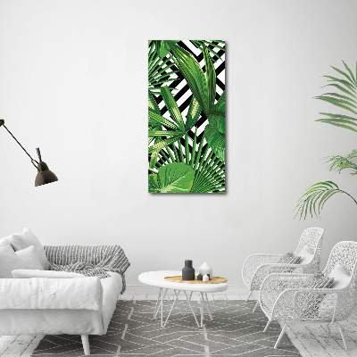 Wall art canvas large Tropical leaves