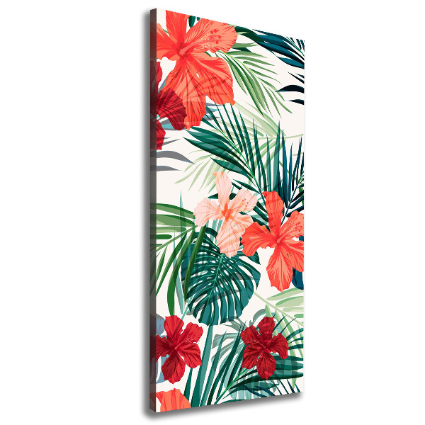 Large canvas wall art Hawaiian flowers