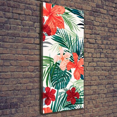 Large canvas wall art Hawaiian flowers