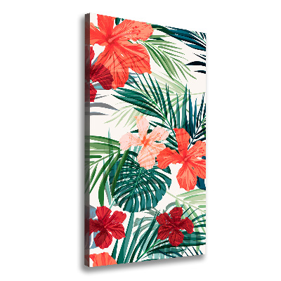 Large canvas wall art Hawaiian flowers