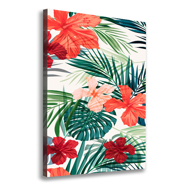 Large canvas wall art Hawaiian flowers