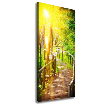 Large canvas wall art Path in the forest