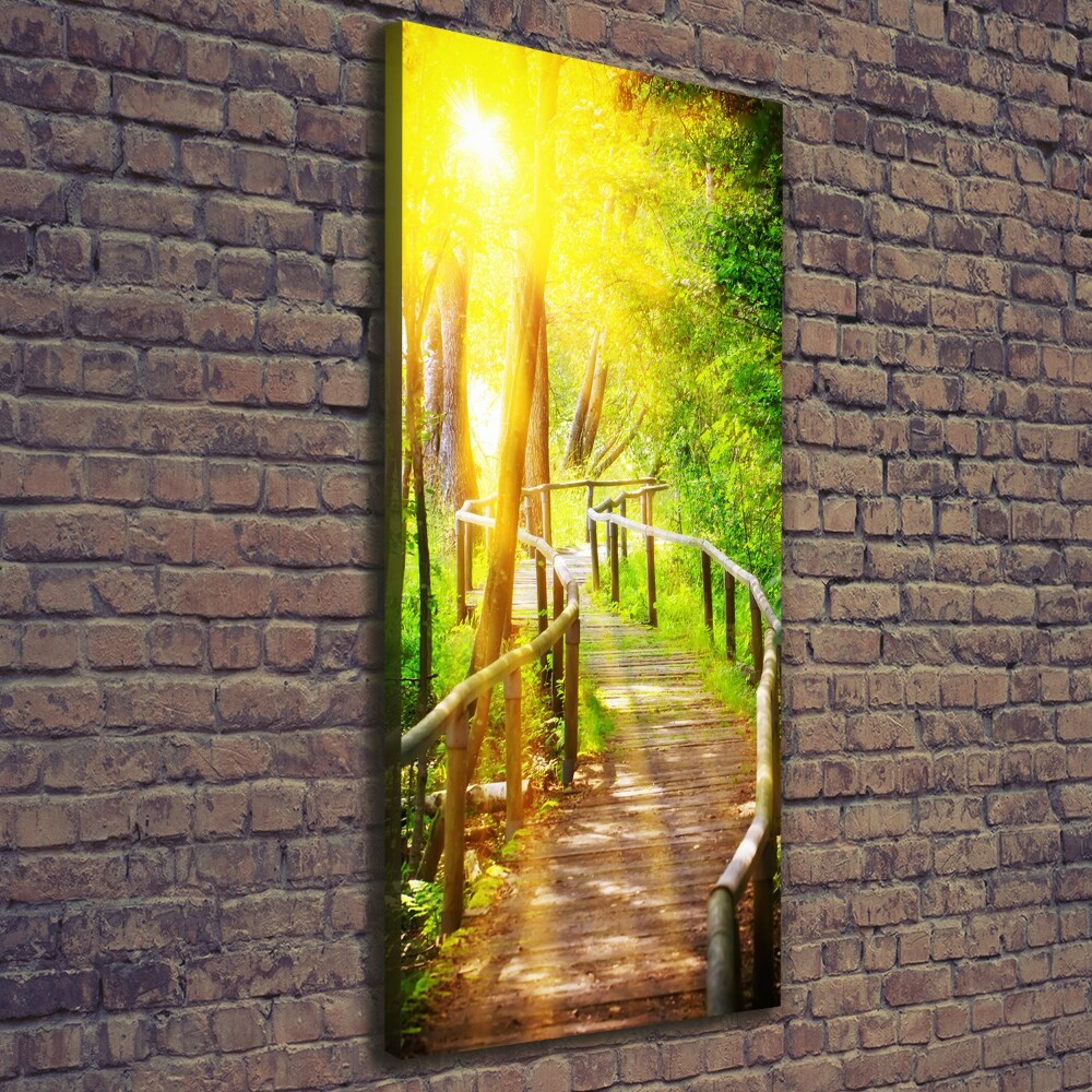 Large canvas wall art Path in the forest