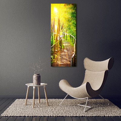 Large canvas wall art Path in the forest