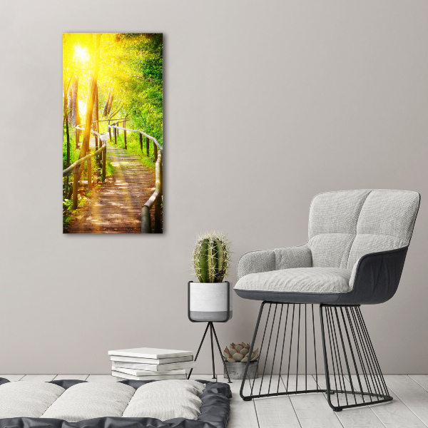 Large canvas wall art Path in the forest