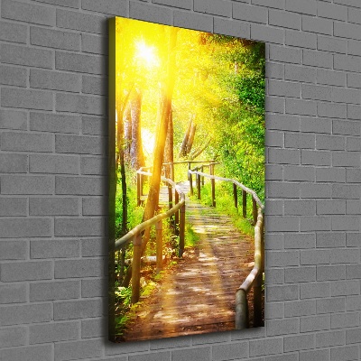 Large canvas wall art Path in the forest