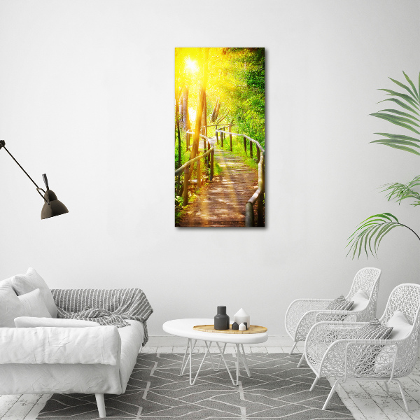 Large canvas wall art Path in the forest