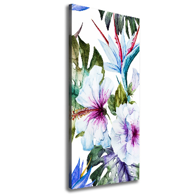 Large canvas wall art Hawaiian flowers