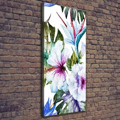 Large canvas wall art Hawaiian flowers