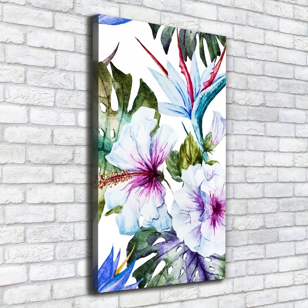 Large canvas wall art Hawaiian flowers