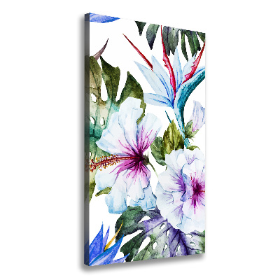 Large canvas wall art Hawaiian flowers