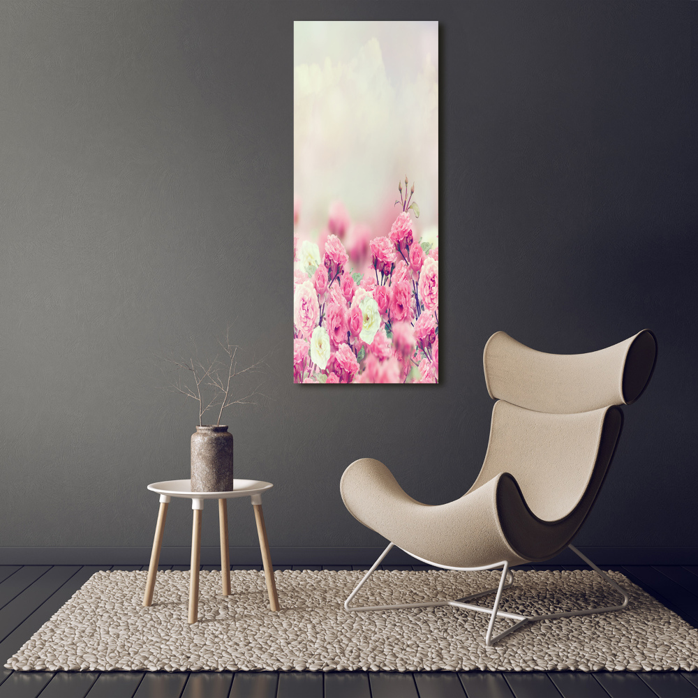 Large canvas wall art Wild Rose