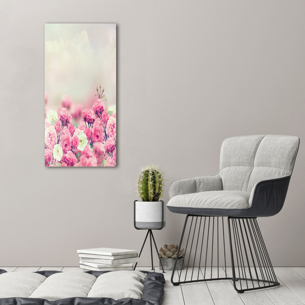 Large canvas wall art Wild Rose