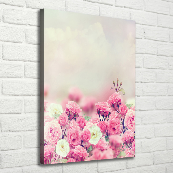 Large canvas wall art Wild Rose