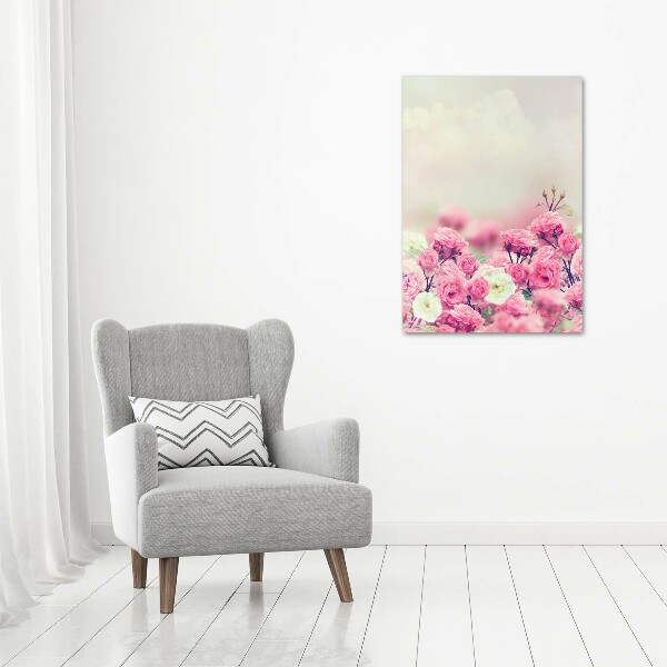 Large canvas wall art Wild Rose