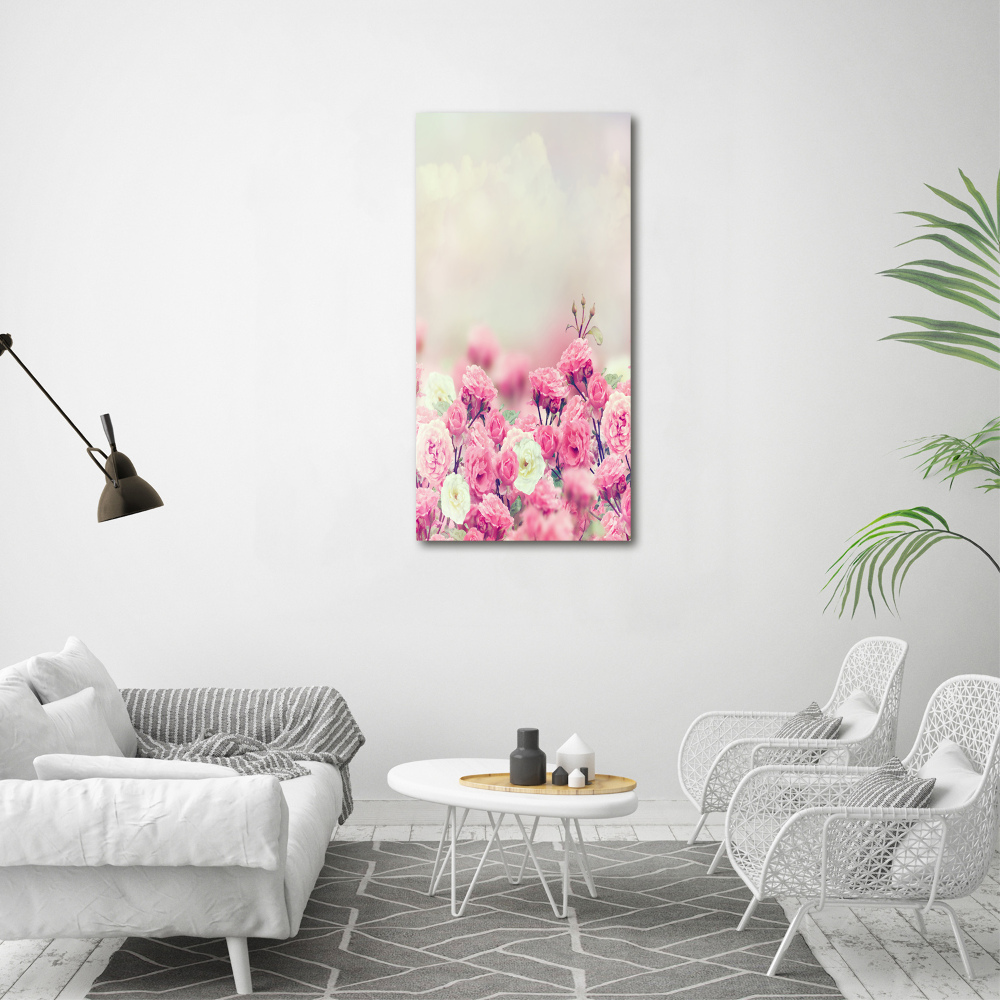 Large canvas wall art Wild Rose