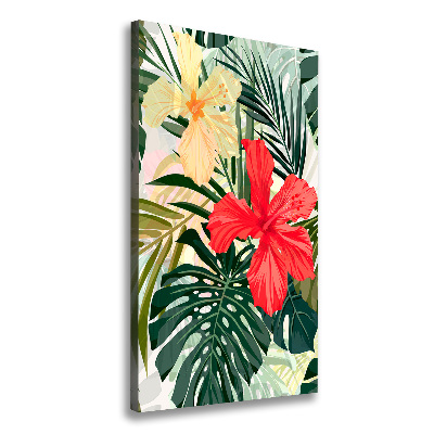 Canvas wall art Hawaiian flowers