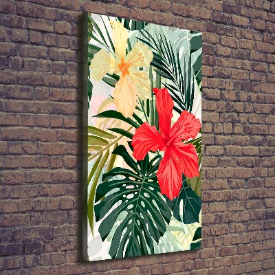 Canvas wall art Hawaiian flowers