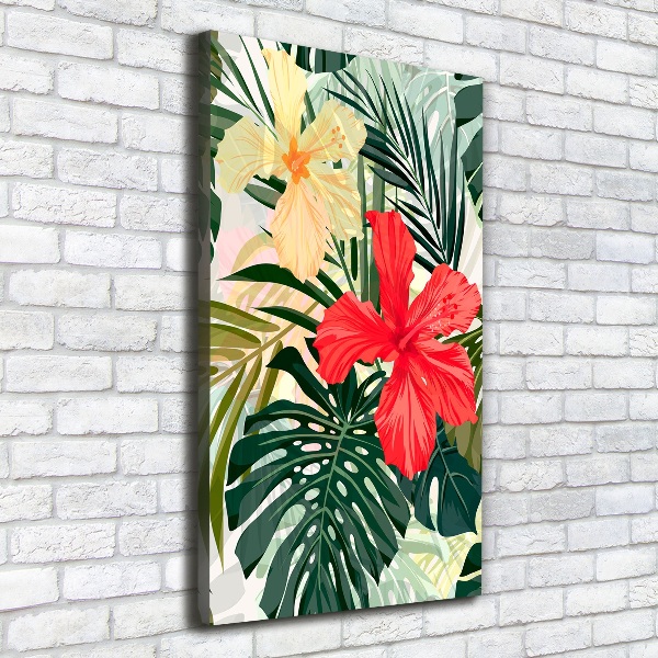 Canvas wall art Hawaiian flowers