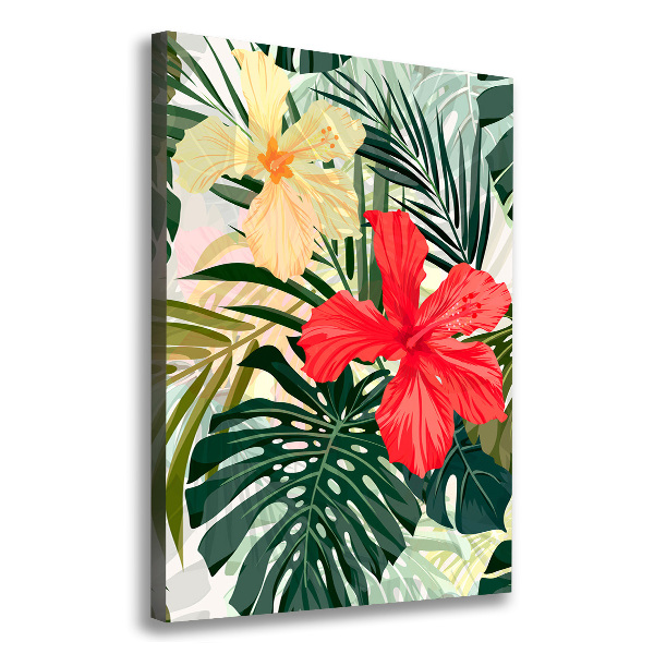 Canvas wall art Hawaiian flowers