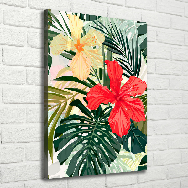 Canvas wall art Hawaiian flowers