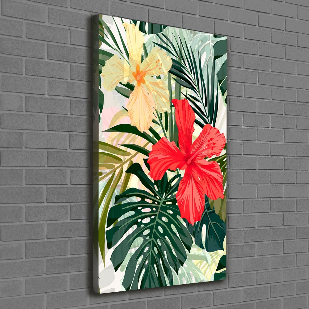 Canvas wall art Hawaiian flowers