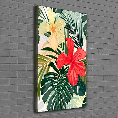 Canvas wall art Hawaiian flowers