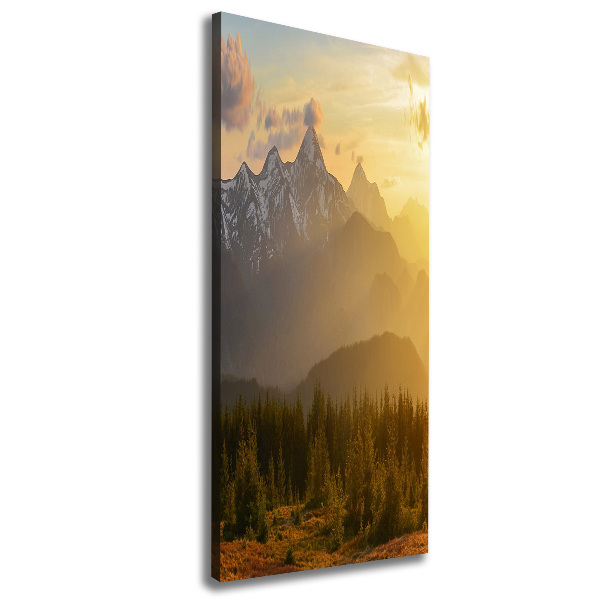 Large canvas wall art Sunset of the mountain