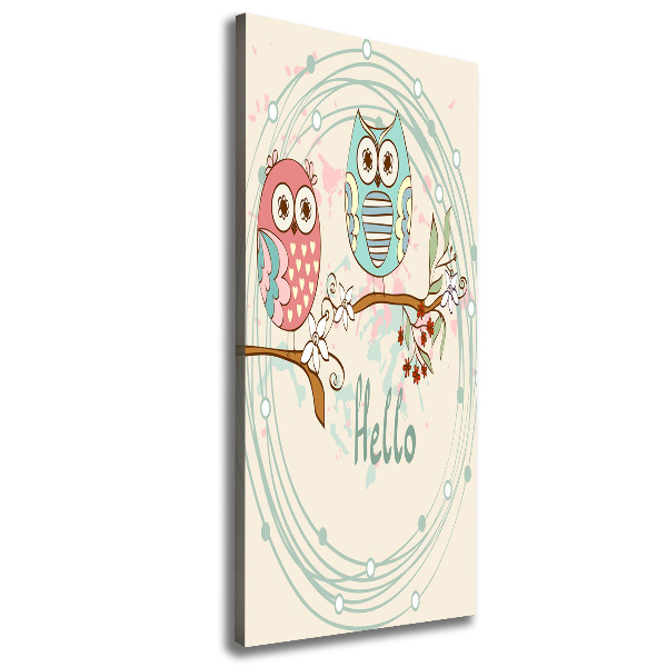 Wall art canvas large Owls