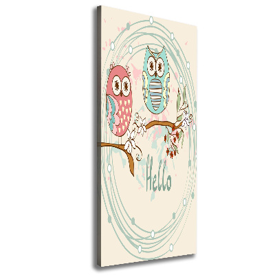 Wall art canvas large Owls