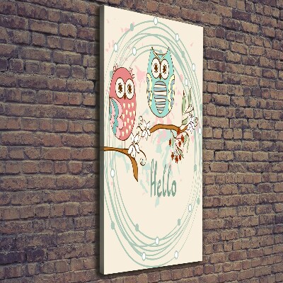 Wall art canvas large Owls