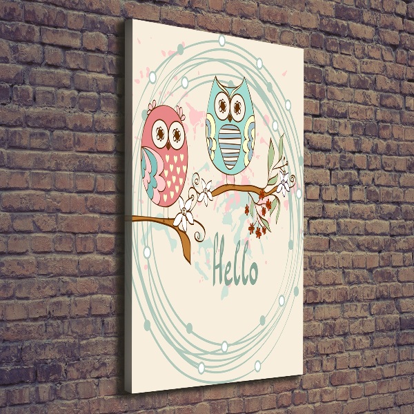 Wall art canvas large Owls