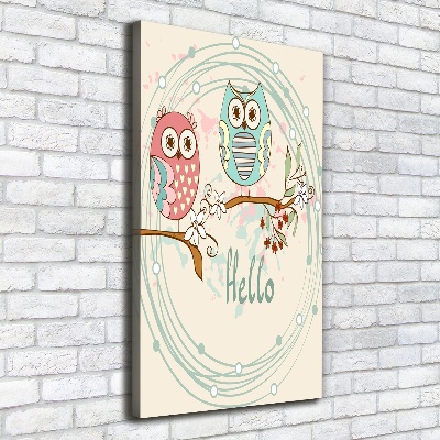 Wall art canvas large Owls