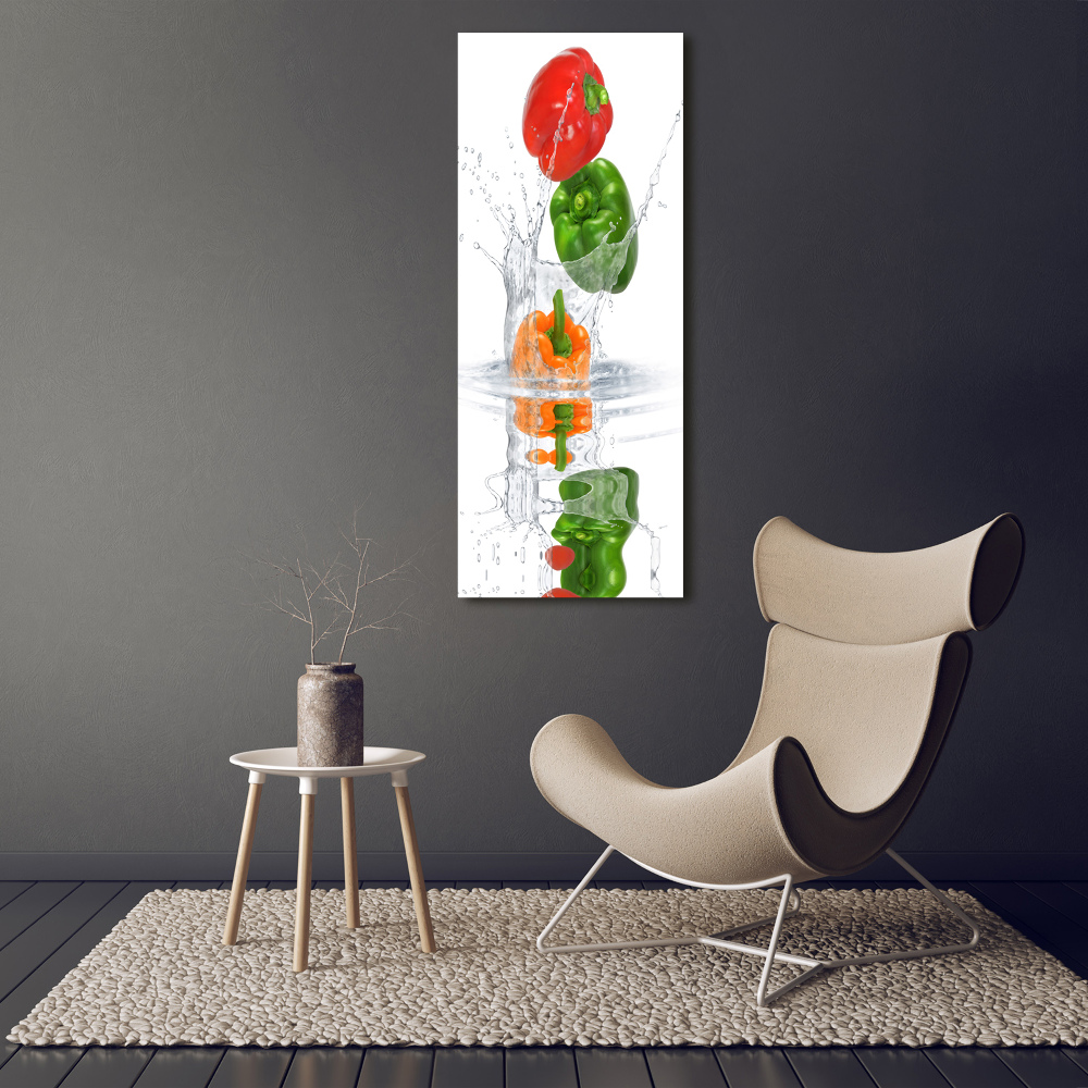 Wall art canvas large Peppers