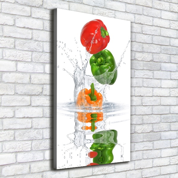 Wall art canvas large Peppers