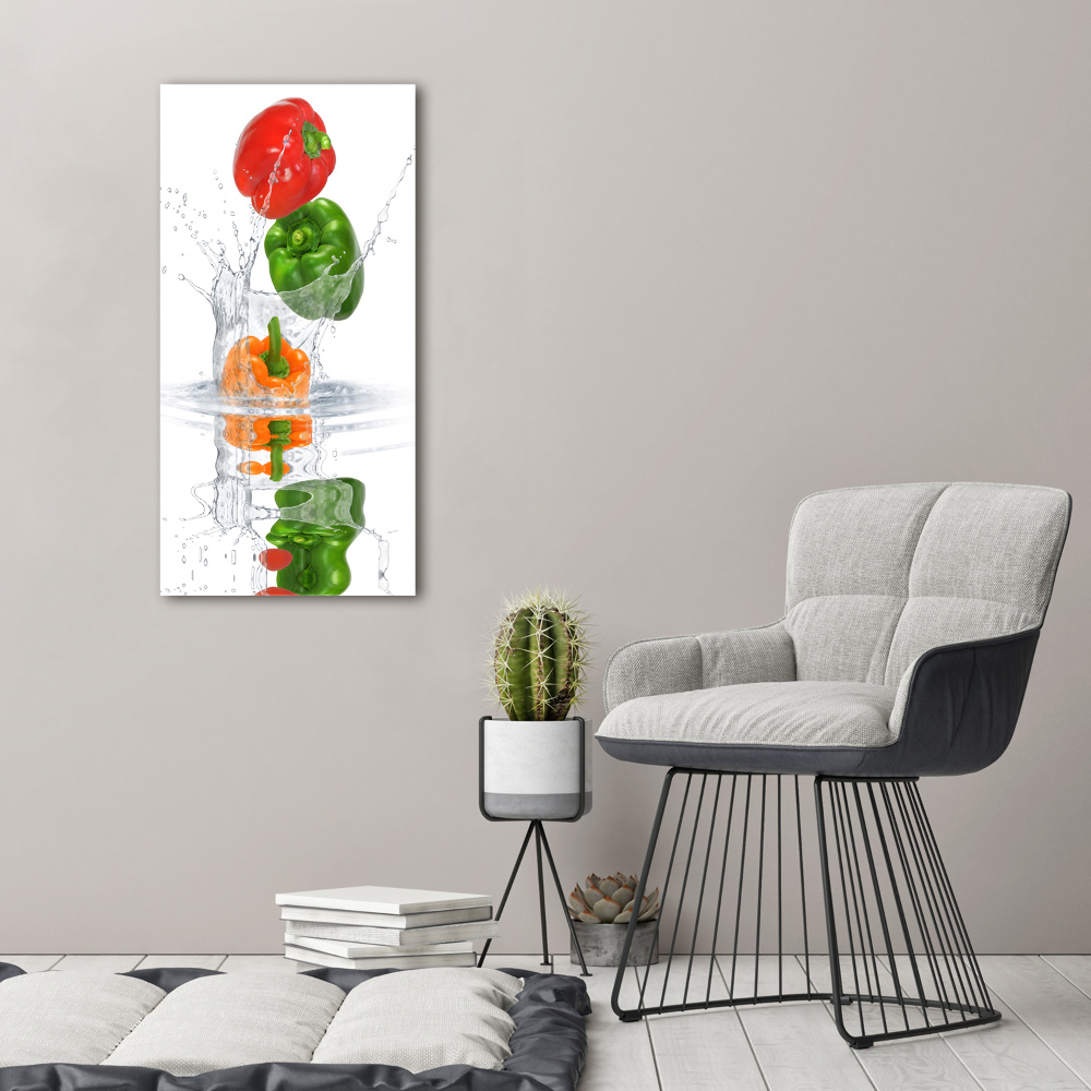 Wall art canvas large Peppers