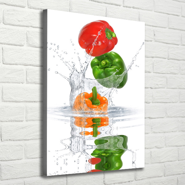 Wall art canvas large Peppers