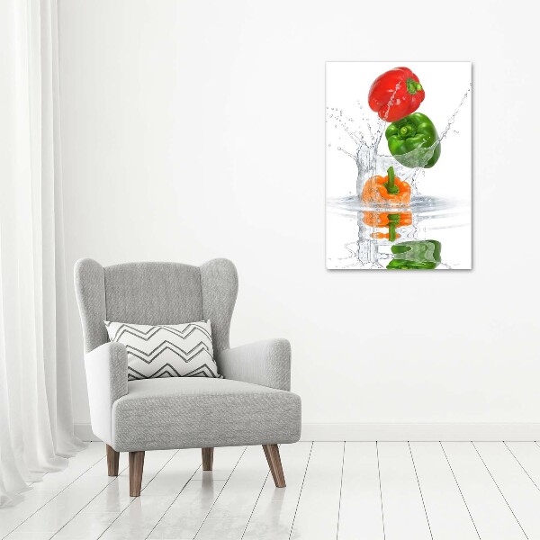 Wall art canvas large Peppers